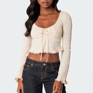 Edikted Long Sleeve Knit Top